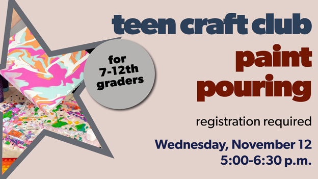 teen craft night, click for details